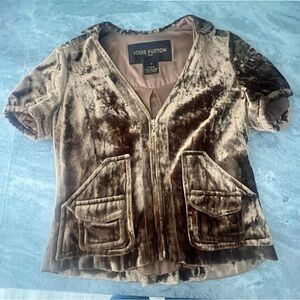 Louis Vuitton Brown Silk-Blend Garment